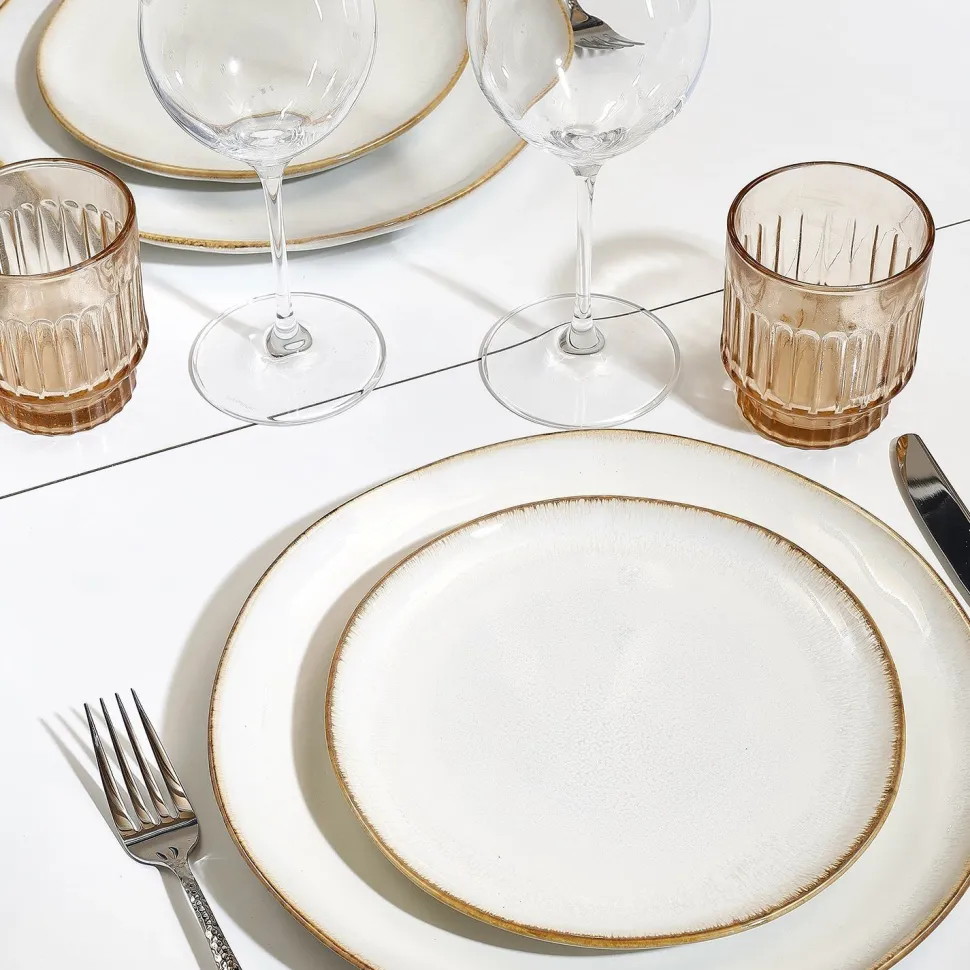 Dinerbord Salt & Pepper Artisan White 28 cm (Set van 4)