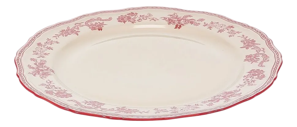 Dinerbord Salt & Pepper Cyril Burgundy Ivory / Burgundy 26,5 cm (Set van 4)