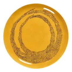 Dinerbord Serax Feast Tableware By Ottolenghi Yellow Dots Black L 26,5 cm