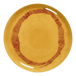 Serax Dinerbord Feast Tableware By Ottolenghi Yellow Stripes Red L 26,5 cm Hot
