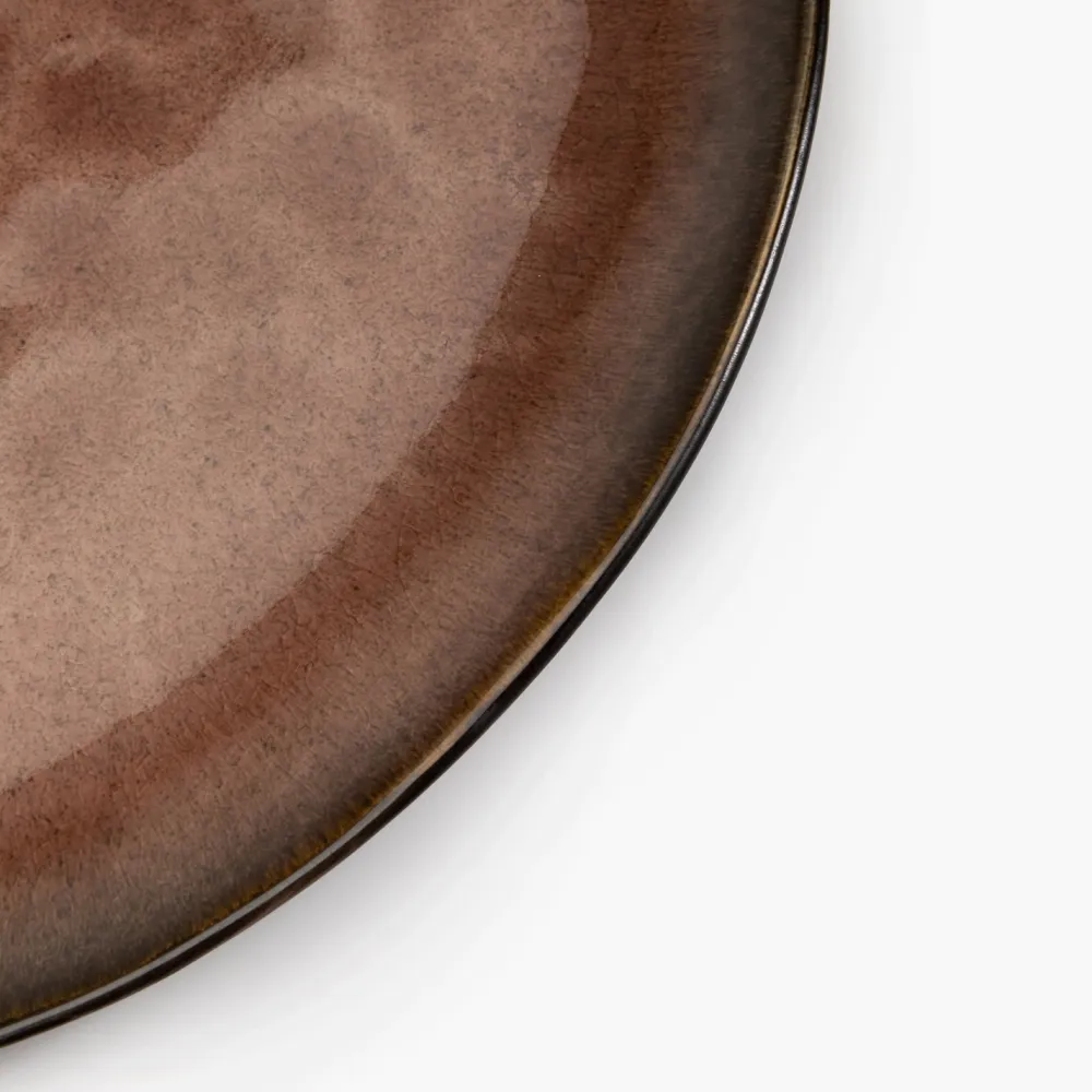 Serax Dinerbord Pure Tableware By Pascale Naessens Black Brown Ovaal L 27,5 x 23 cm Hot