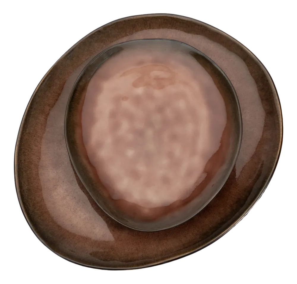 Serax Dinerbord Pure Tableware By Pascale Naessens Black Brown Ovaal L 27,5 x 23 cm Hot