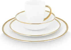 VT Wonen Dinerbord vtwonen White Gold 25.5 cm (Set van 2) Clearance