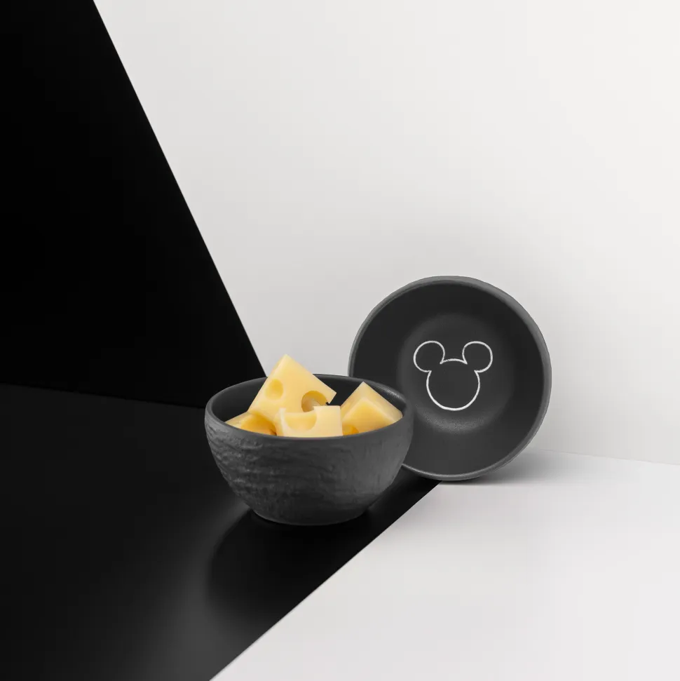 Dipschaaltje Villeroy & Boch Manufacture Rock Mickey Mouse Zwart 60ml (Set van 6)