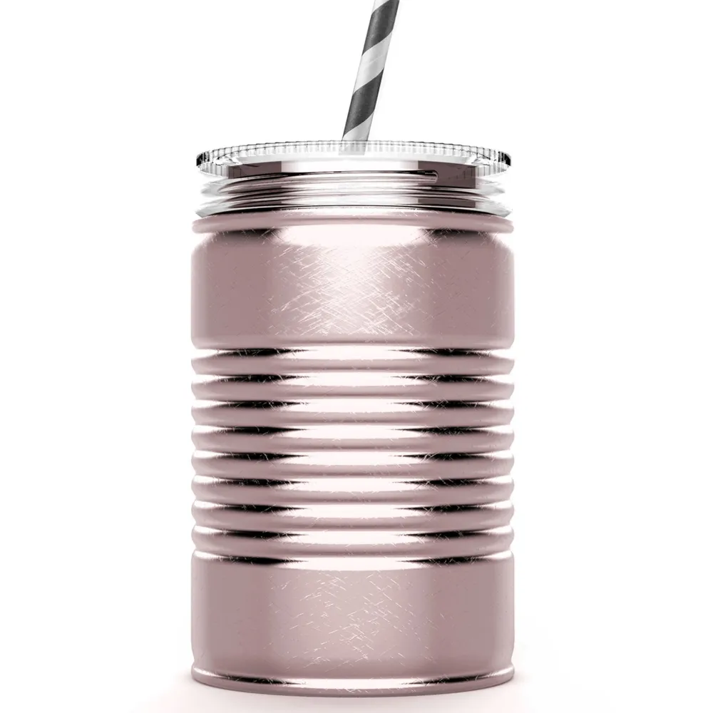 Asobu Drinkbeker Mason Jar I can Roze 540 ml Hot