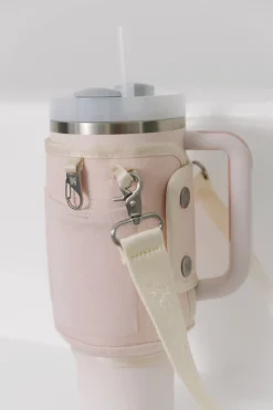 Stanley PMI Drinkbeker Houder Stanley The Quencher 30oz Carry-All 1,18L Rose Quartz Hot