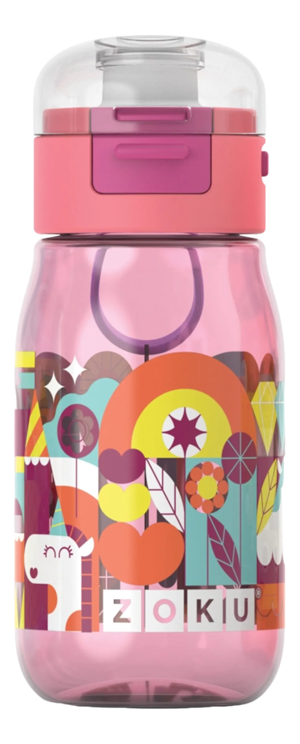 Drinkfles ZOKU Kids Flip Pink Fairytale 475 ml