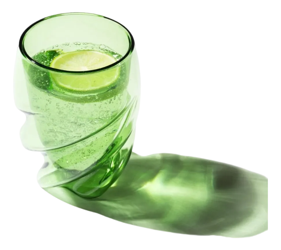 Dubbelwandig Glas Bodum Pavina Paris Twisted Groen 270 ml (Set van 2)
