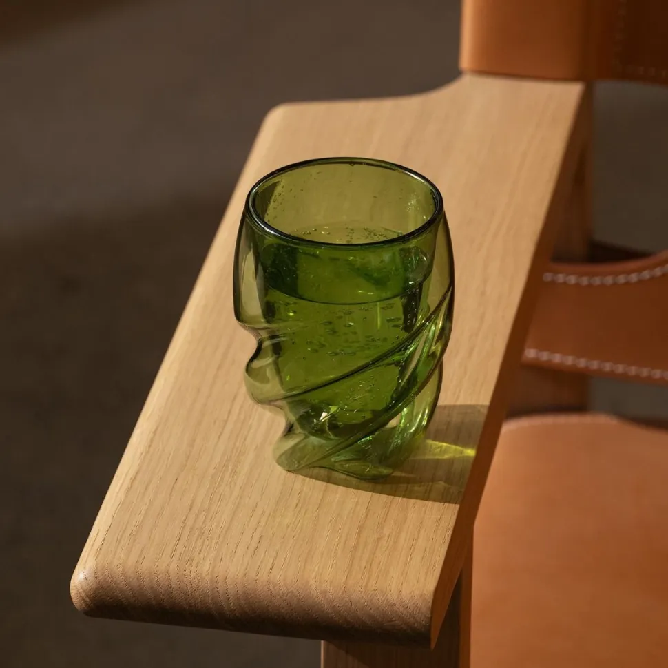 Dubbelwandig Glas Bodum Pavina Paris Twisted Groen 270 ml (Set van 2)