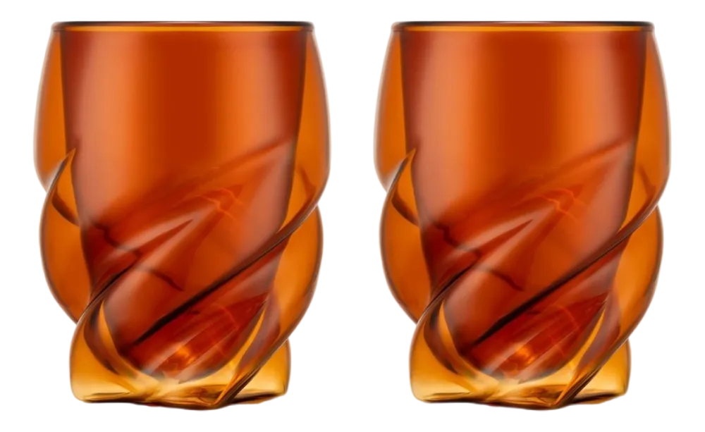 Bodum Dubbelwandig Glas Pavina Paris Twisted Amber 270 ml (Set van 6) Hot