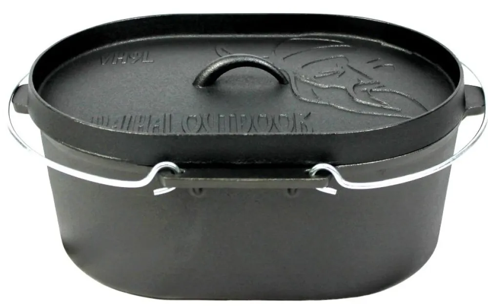 Valhal Outdoor Dutch Oven Met Grill Deksel Ovaal 9 L Discount