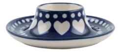Bunzlau Castle Eierdop Plat Blue Valentine Best