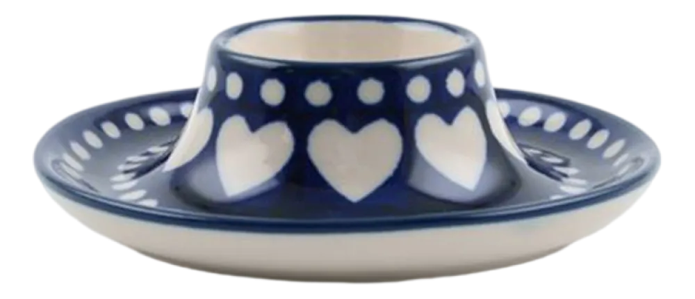 Bunzlau Castle Eierdop Plat Blue Valentine Best