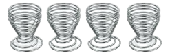 Kela Eierdop Globul Zilver 5 cm (Set van 4) Outlet