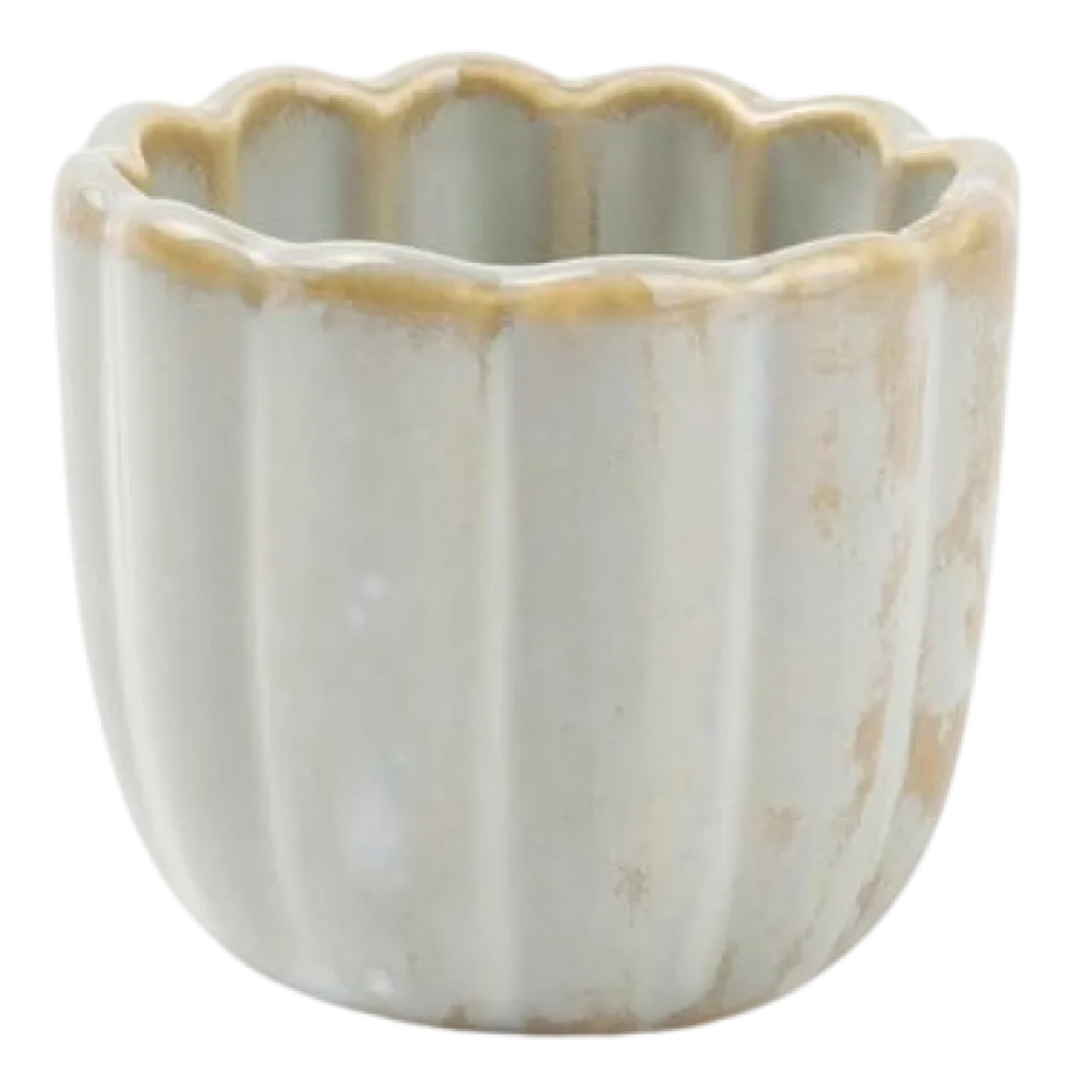 Eierdop Salt & Pepper Lotus White (Set van 4)