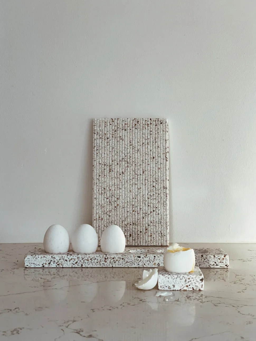 Ei Houder Humdakin Terrazzo Red Beige (1 stuk)