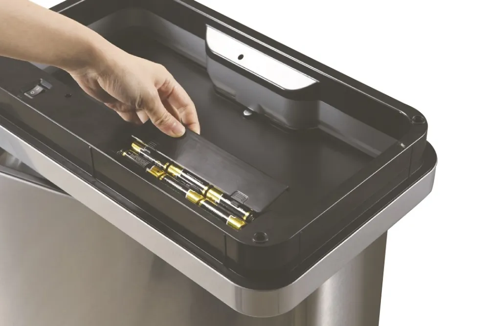 EKO afvalbak Recycle Mirage Sensor Bin 2x20L Mat RVS Hot