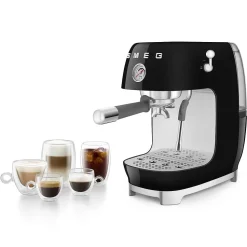 Espresso koffiemachine Smeg ECF03BLEU 50's Style Zwart