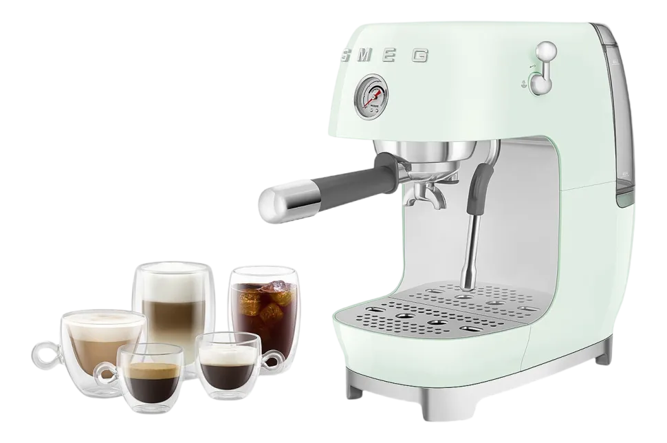 Espresso koffiemachine Smeg ECF03PGEU 50's Style Watergroen