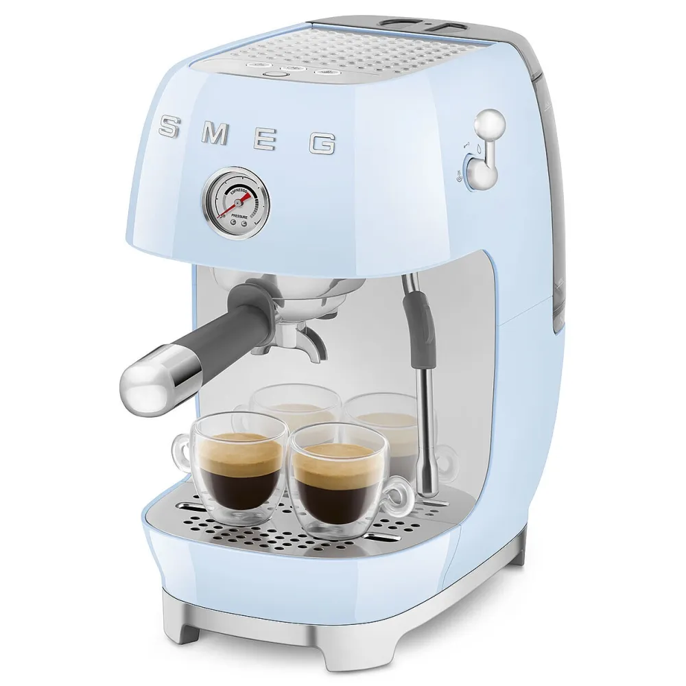 Smeg Espresso koffiemachine ECF03PBEU 50's Style Pastelblauw Clearance