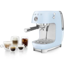 Smeg Espresso koffiemachine ECF03PBEU 50's Style Pastelblauw Clearance