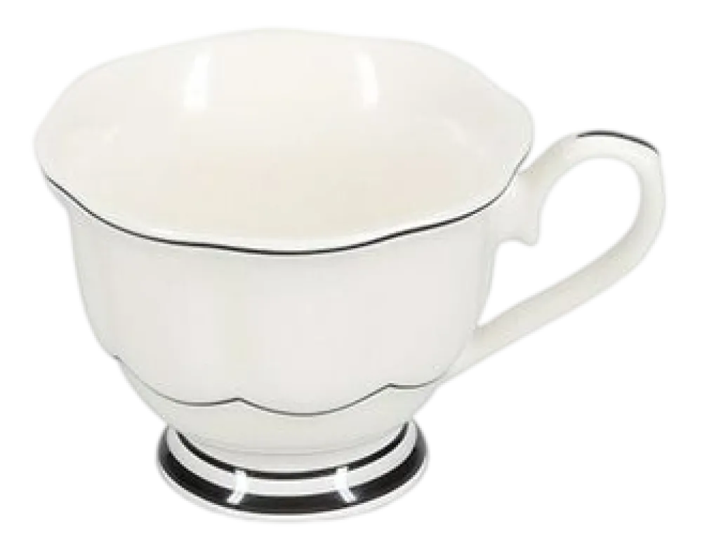 Salt & Pepper Espressokop en Schotel Odette Black / White 80 ml (Set van 2) New