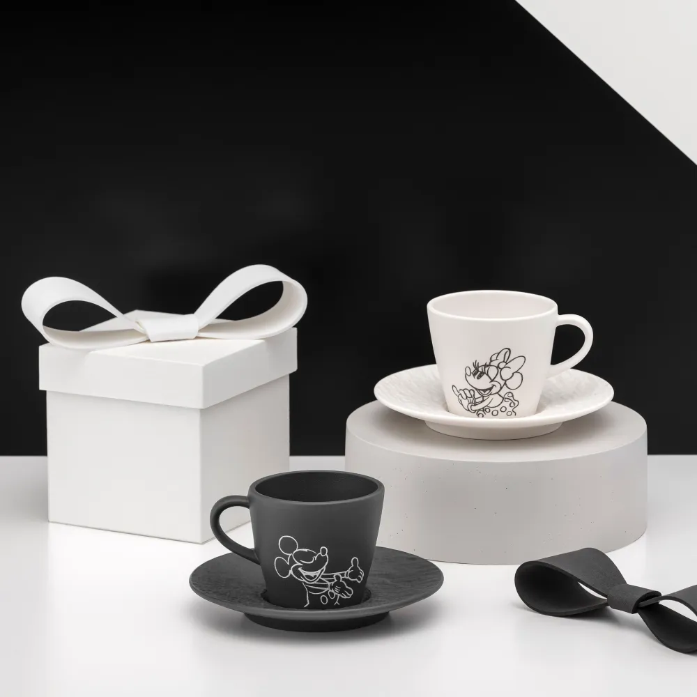 Villeroy & Boch Espressokop Met Schotel Manufacture Rock Mickey Mouse Multi 60ml (4-delig) Hot