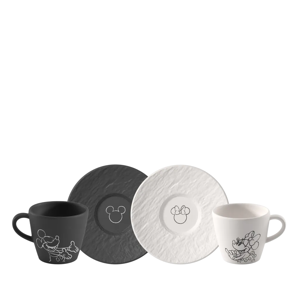 Villeroy & Boch Espressokop Met Schotel Manufacture Rock Mickey Mouse Multi 60ml (4-delig) Hot