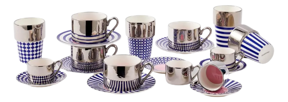 Espressokop POLSPOTTEN Aunty Dark Blue (Set van 4)
