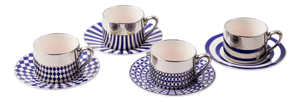 Espressokop POLSPOTTEN Aunty Dark Blue (Set van 4)