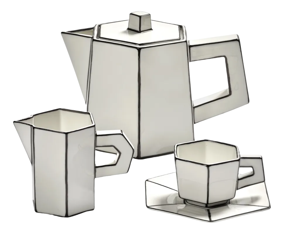Espressokop Serax Carte Blanche + Saucer White/Black 90 ml