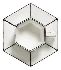 Espressokop Serax Carte Blanche + Saucer White/Black 90 ml