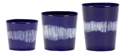 Serax Espressokop Feast tableware by Ottolenghi Dark Blue Stripes White 150 ml