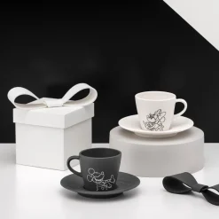 Espressokop Villeroy & Boch Manufacture Rock Mickey Mouse Blanc 60ml (Set van 6)