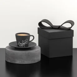 Villeroy & Boch Espressokop Manufacture Rock Mickey Mouse Zwart 60ml (Set van 6) New
