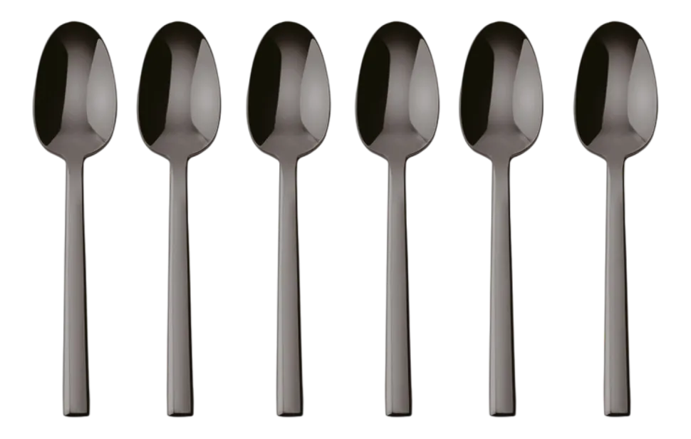 Espressolepel Sambonet Neutra Gift Pack Mirror PVD 2Black (Set van 6)