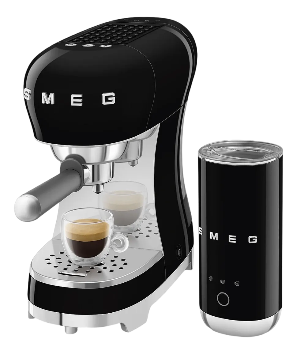 Espressomachine SMEG ECF12BLEU 50's Style Zwart