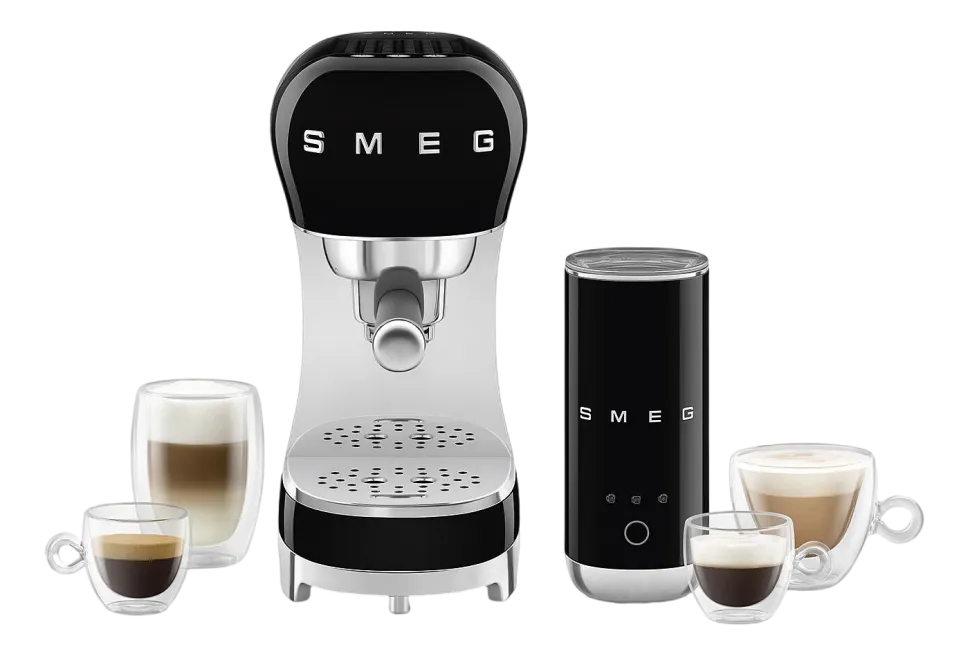 Espressomachine SMEG ECF12BLEU 50's Style Zwart