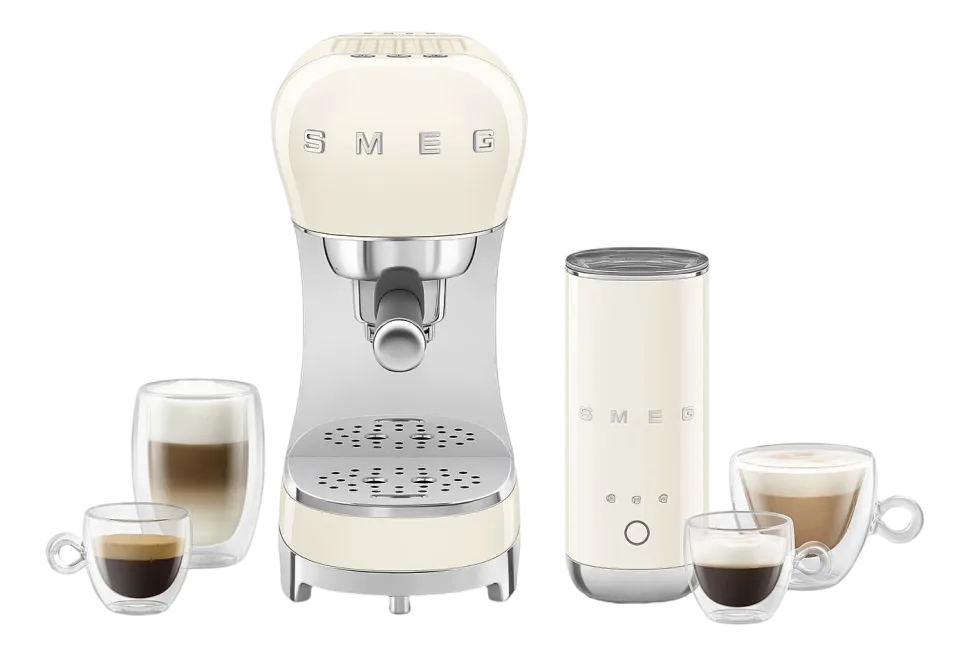 Espressomachine SMEG ECF12CREU 50's Style Crème