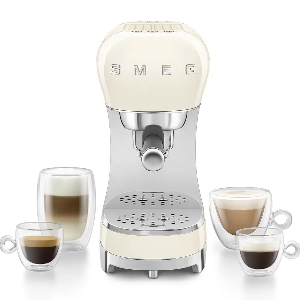 Espressomachine SMEG ECF12CREU 50's Style Crème