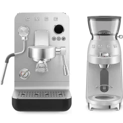 Smeg Espressomachine EMC02BLMEU Collezione Mat Zwart