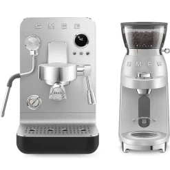 Smeg Espressomachine EMC02BLMEU Collezione Mat Zwart
