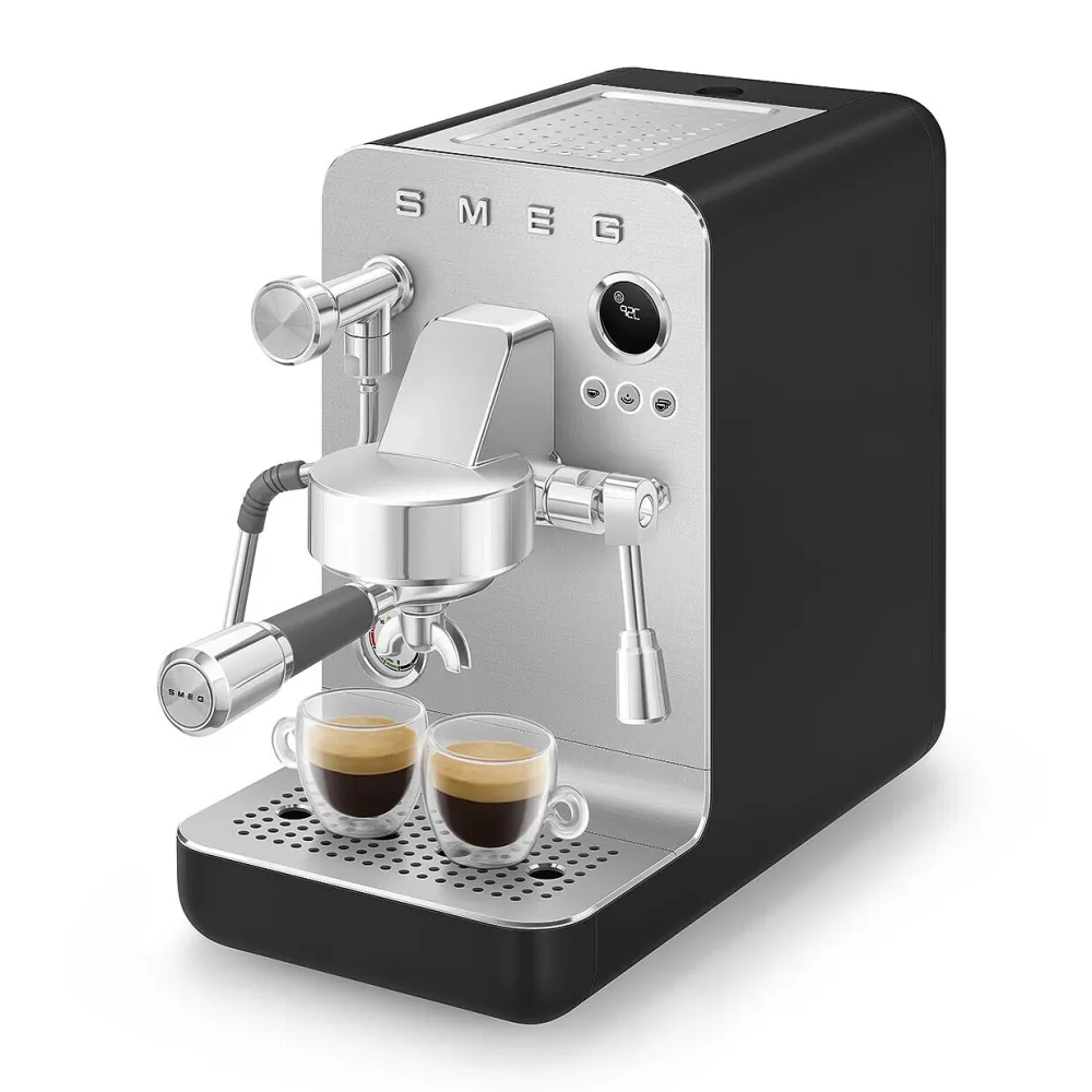 Smeg Espressomachine EMC02BLMEU Collezione Mat Zwart