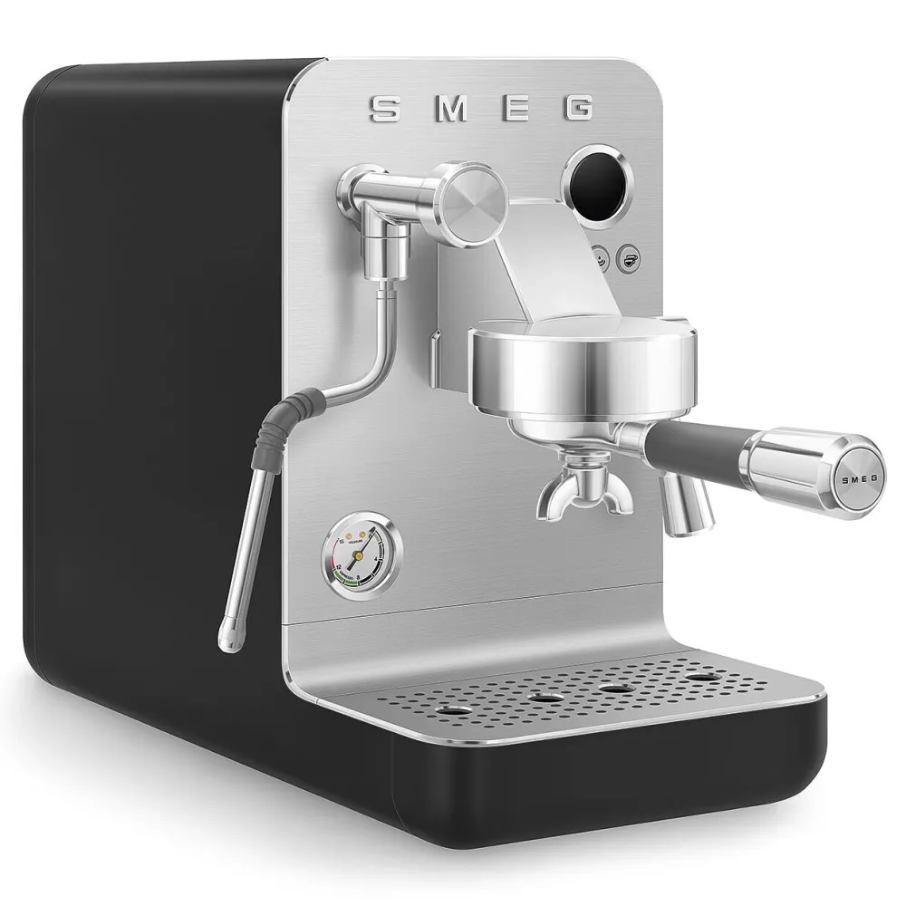 Smeg Espressomachine EMC02BLMEU Collezione Mat Zwart