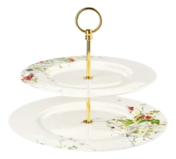 Etagère Rosenthal Brillance 2 Tiers With Rim Fleurs Sauvages