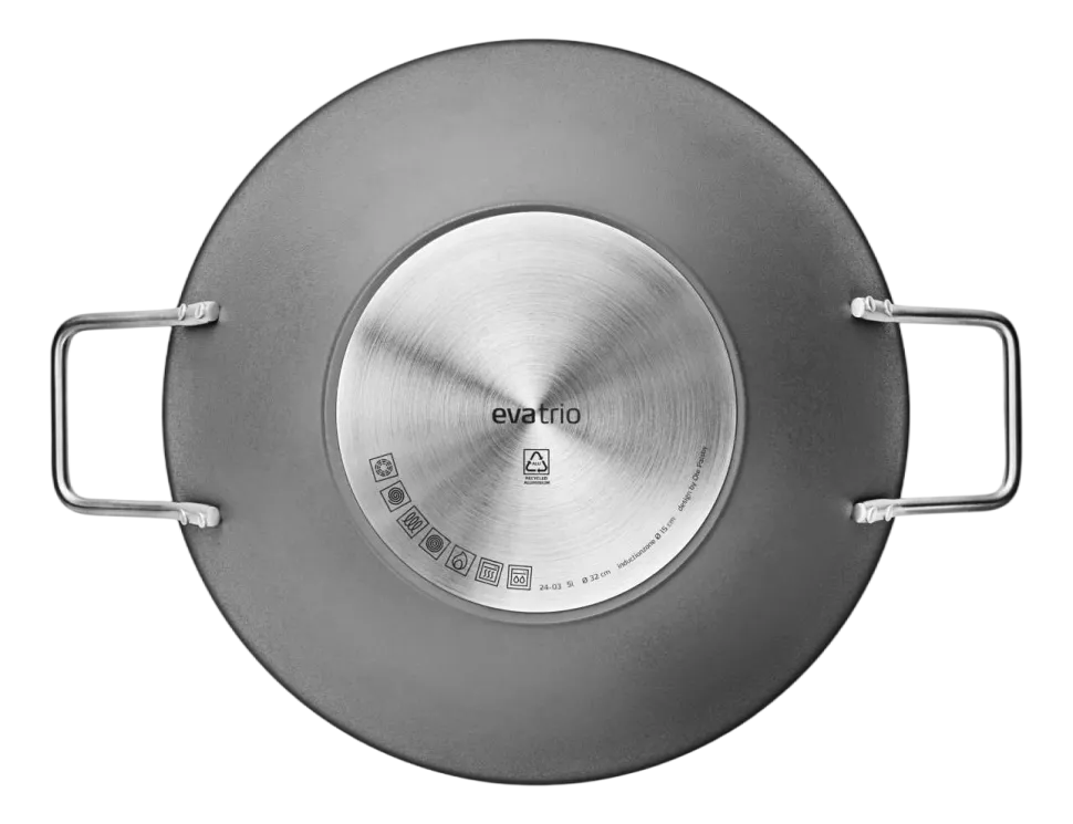 Eva Trio Wokpan Grey Line Slip-Let Ceramic 5L