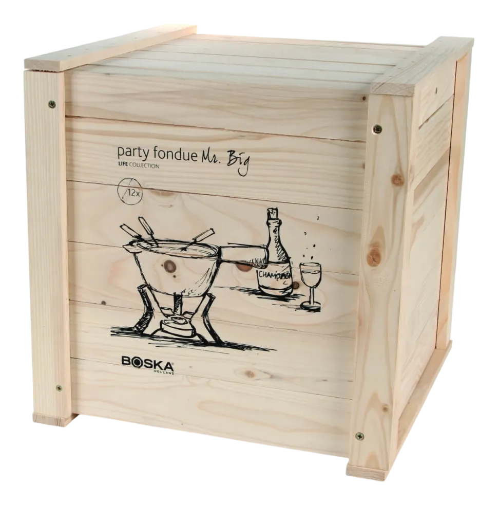Fondueset Boska Mr. Big Brown / Silver / White