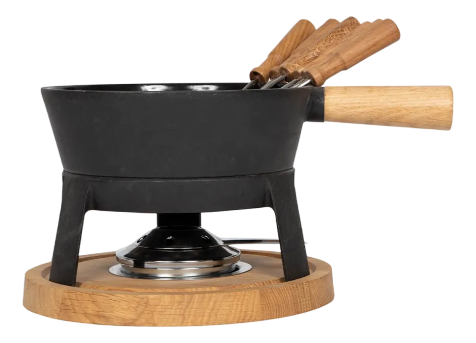 Fondueset Boska Pro L Black / Brown / Silver