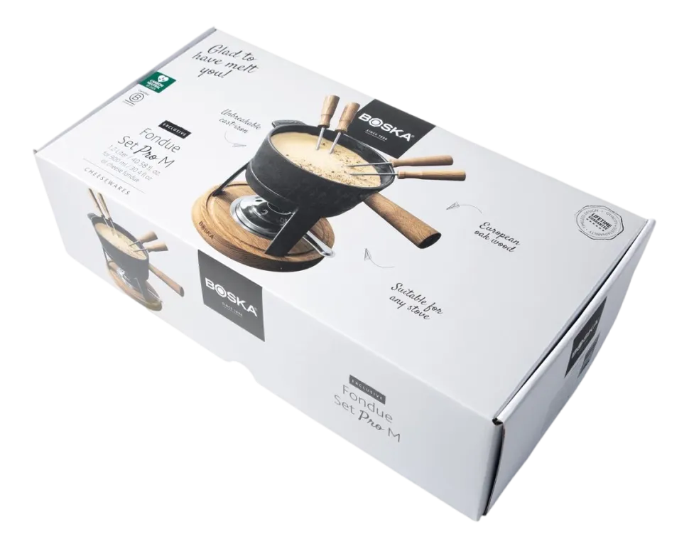 Fondueset Boska Pro M Black / Brown / Silver