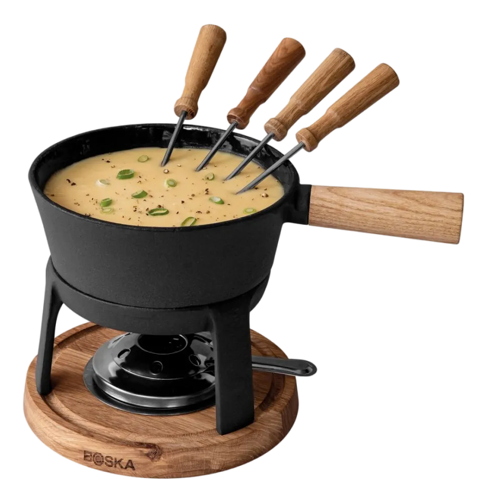 Fondueset Boska Pro M Black / Brown / Silver